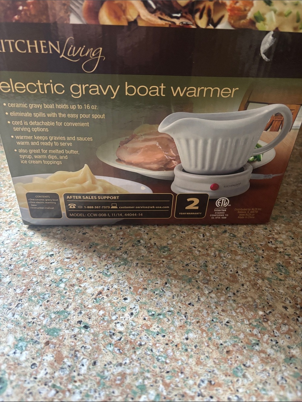 Kitchen Living Ceramic Electric Gravy Boat Warmer